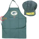 NFL Green Bay Packers Chef's Cooking BBQ Apron Chef Hat 2pc Set