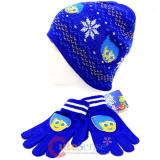 Disney Insideout Joy Beanie Snow Flakes Knitted Hat Gloves Set