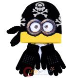 Despicabel Me Movie Pirate Minions Beanie Gloves Set