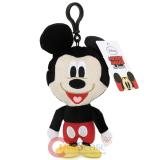 Disney Mickey Mouse Plush Doll Key Chain Clip On Coin Bag