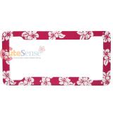 Pink Hawaiian Flowers  License Plate Frame