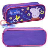 Nick Jr Peppa Pig Zippered  Pencil Case Pouch Bag - Purple