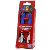 Super Mario Stainless KidsSpoon and Fork Meal Time Silverware Set