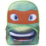 TMNT Michelangelo Face 16" Large School Backpack  Book Bag