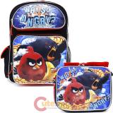 Angry Birds Movie Large School Backpack Lunch Bag 2pc Set