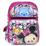 Disney Tsum Tsum 16" School Backpack Large Book Bag Pink AOP