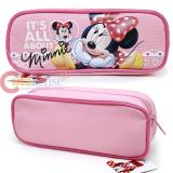 Disney Minnie Mouse Pencil Case Zippered Bag - Baby Pink