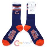 Chicago Bears Socks NFL Team Logo 4 Stripe Long Mens Large