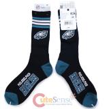 Philadelphia Eagles Socks NFL Team Logo 4 Stripe Long Mens Large