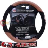 NFL San Francisco 49ers Steering Wheel Cover Football Grip