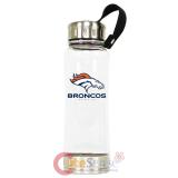 NFL Denver Broncos Clip On Water Bottle Clear Sports Water Bottle / Container