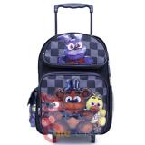 Five Nights At Freddys Large School Roller Backpack 16" FNAF Trolley Rolling Bag