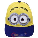 Despicable Me Minion Face Hat Adjustable Snap Back Kids Baseball Cap -2 Eyes