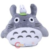 Totoro Plush Cushion Pillow with White Chibi