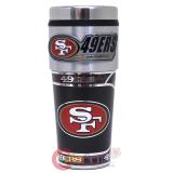 San Francisco 49ers Coffee Mug  Travel Tumbler Cup - Metallic Color Logo