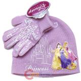 Disney Princess Beanie Set with Gloves -2pc Pink Castle