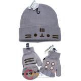 Pusheen Cuff Beanie with Glove Set