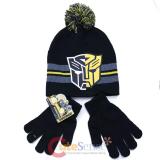 Transformer Bumble Bee Beanie Hat Gloves Set