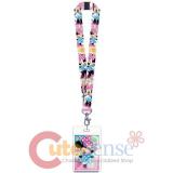 Disney Minnie Mouse Lanyard Keychain Pink Bow