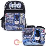 DC Batman 16" Large School  Backpack Lunch Bag 2pc Book Bag Set Comics