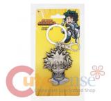 My Hero Academia Deku Face Key Chain Pewter