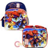 Disney Big Hero 6  12" School Backpack and Lunch Bag 2pc Set