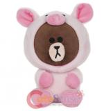 Line Friends Plush Doll Piggy Brown