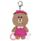 Line Friends Plush Doll Key Chain Choco