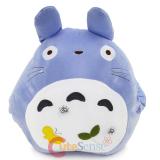 Totoro Plush Cushion Pillow with Pocket Blue