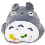 Totoro Plush Cushion Pillow with Pocket Grey