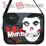 MISFITS Skull Messenger Bag -Foamed LapTop Bag (Up to16in)