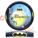 DC Comic Batman Auto Car Steering Wheel Cover -Color Logo with Bat