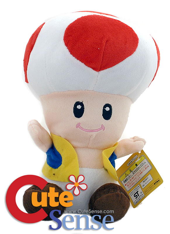 Super Mario Bros Red Toad Plush Mushroom Doll 12  