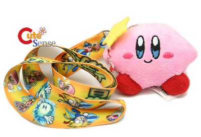 Nintendo Kirby Seated 2 Plush & Phone Strap Lanyard  