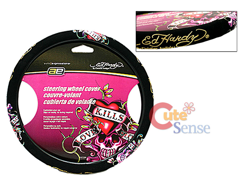 Ed Hardy Love Kill Car/Truck/Boat Steering Wheels Cover  