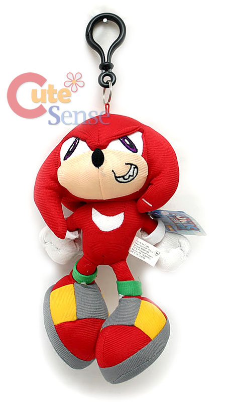 Sega Sonic The Hedgehog X  Knuckles 7 Plush Doll Key Chain