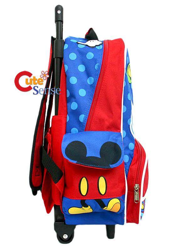 Disney Mickey Mouse 16Large School Roller Backpack/Bag  