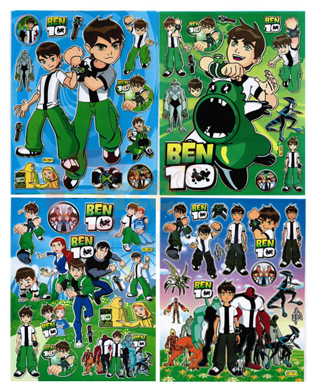 Ben 10 Alien Removable Wall Window Stickers 4 Sheet On Popscreen