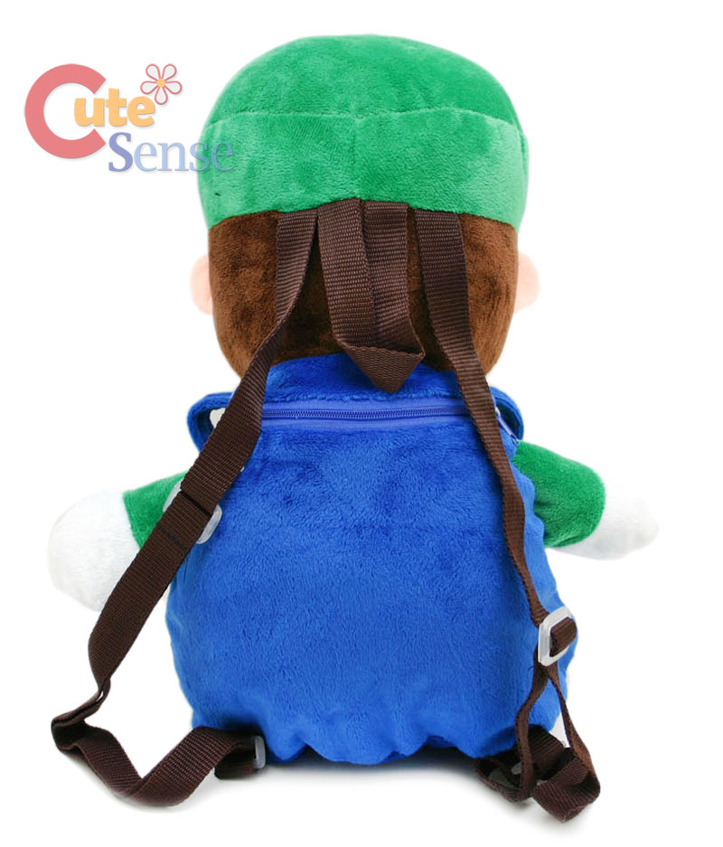 Super Mario Brothers Luigi Plush Backpack Cosplay Bag