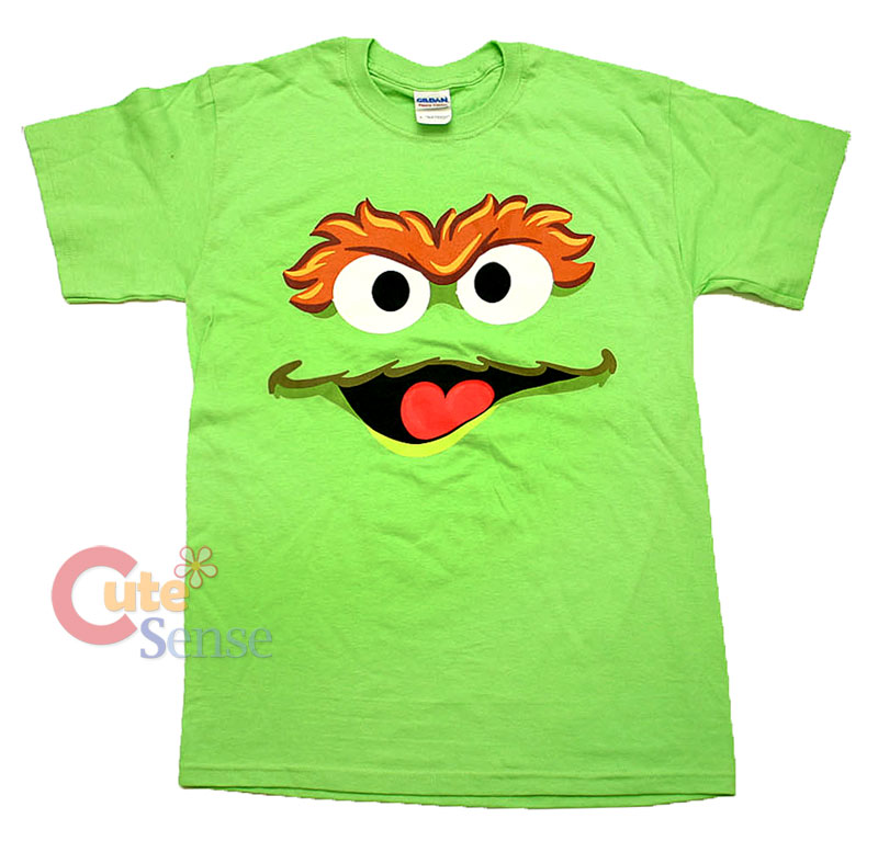 Sesame Street Elmo Oscar Face T Shirts Men's Woman Small Size Tee