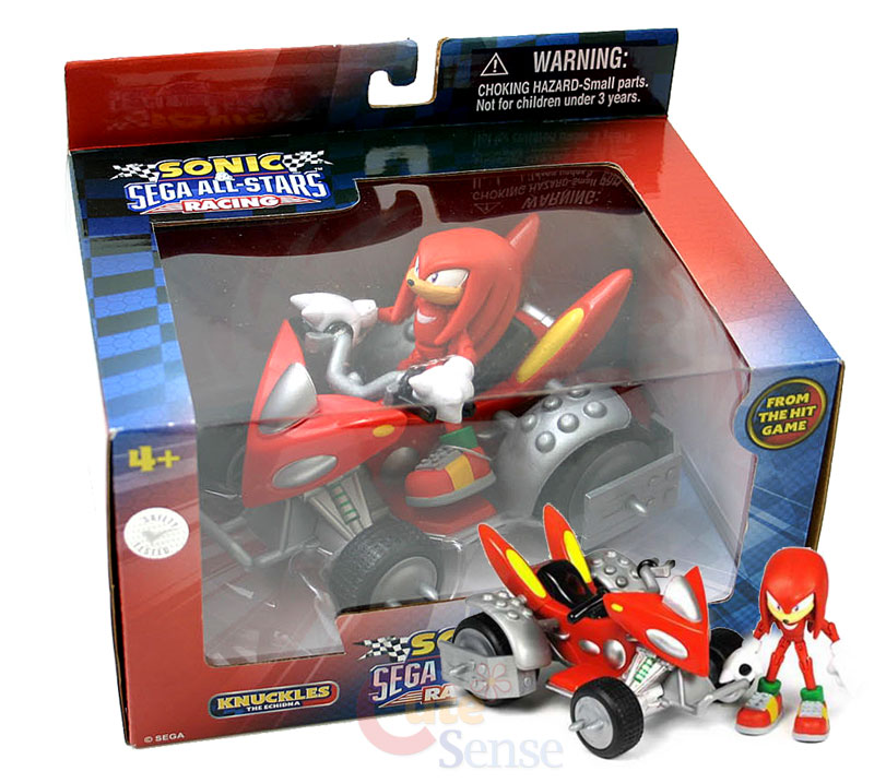 Sonic KNUCKLES Figure w/Vehicle Sega All Stars Racing  