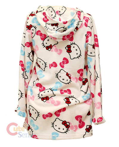 Hello Kitty Robe Hoody Bath Swim Cover  ZipperedPINK  