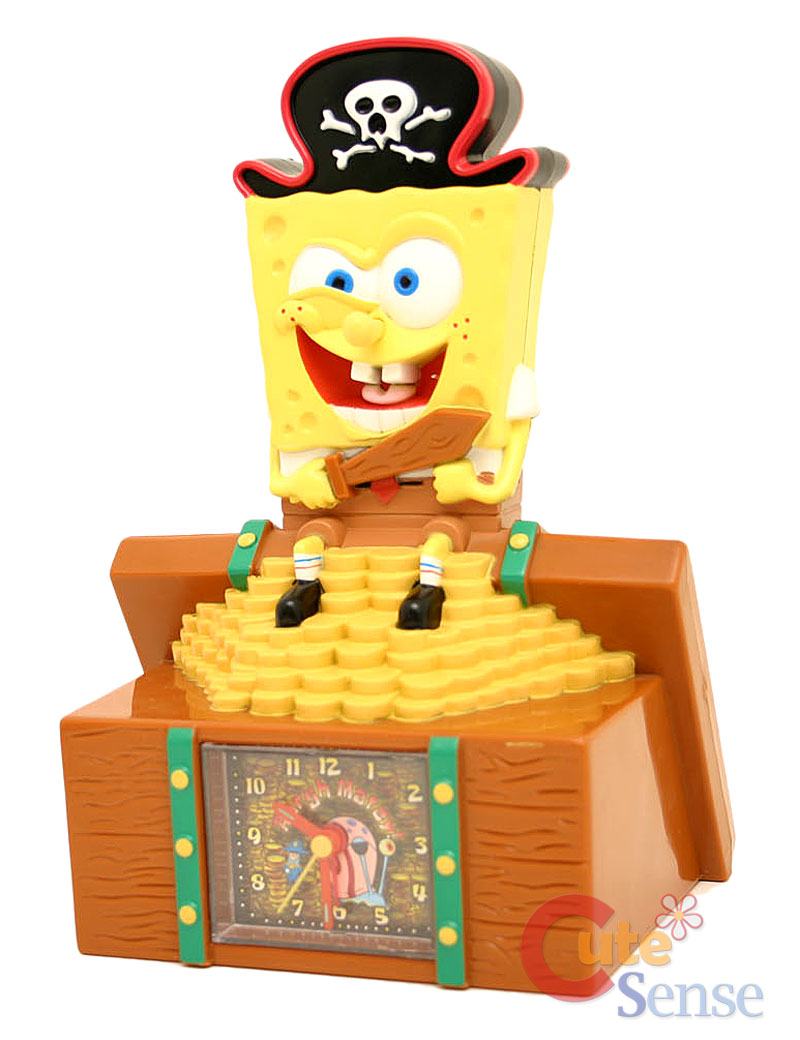 Nick Jr SpongeBob COIN BANK and Alarm CLOCK in One  