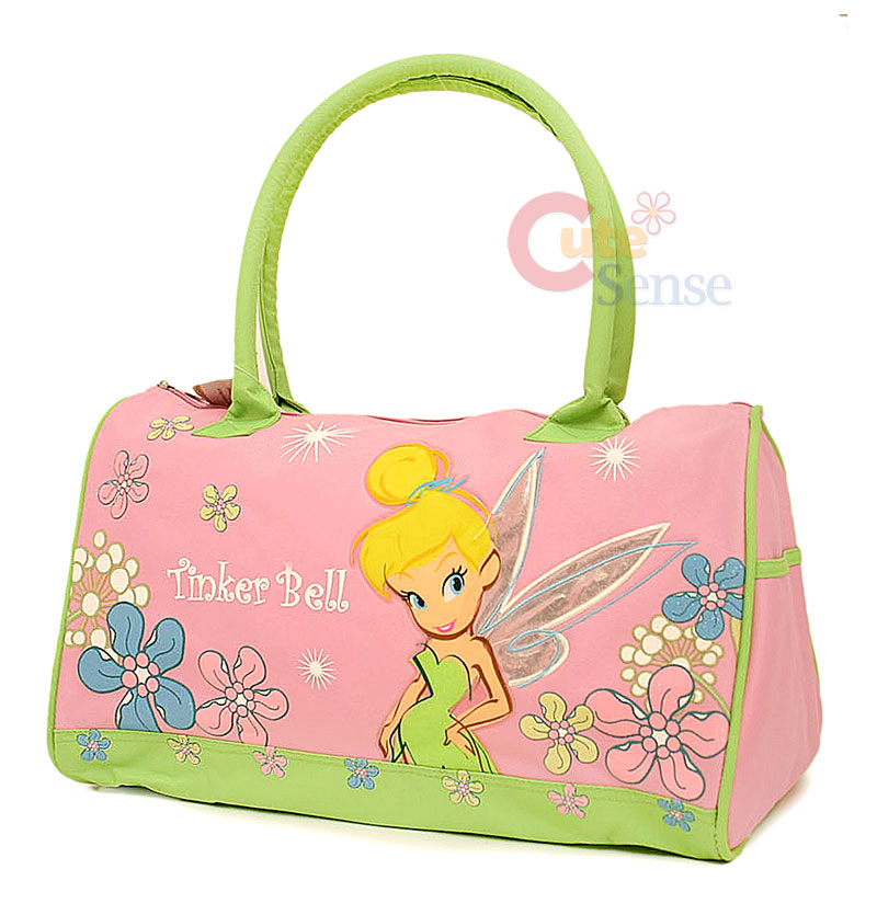 Disney TinkerBell Duffle Bag Diaper  Gym Pink Green  