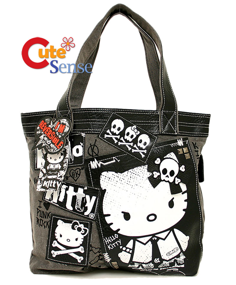 Bolso de bolso de punk rock de denim de Hello Kitty de Sanrio 