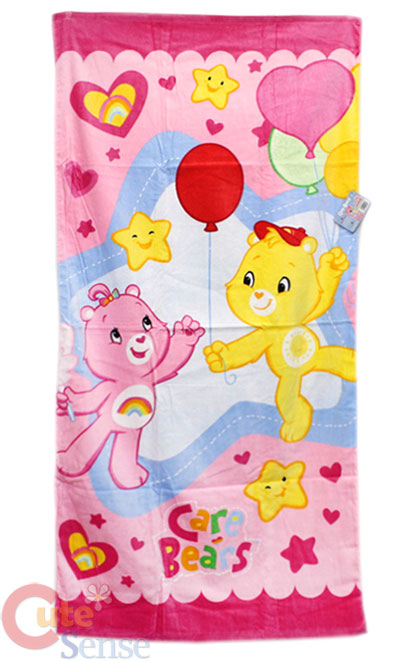 Care Bears Beach / Bath Cotton Towel  Cheer Funshine  