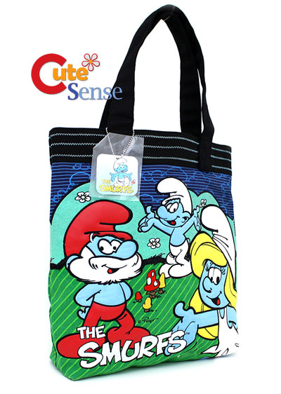 The SmurfsTOTE BAG Smurf Smurfette Papa   Leather  