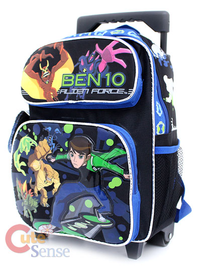 Ben 10 School Roller Bag Rolling Backpack Navy 2