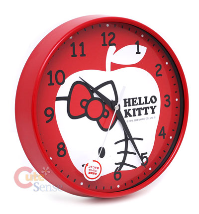 Sanrio Hello Kitty Wall Clock Watch  Silent MoveApple  