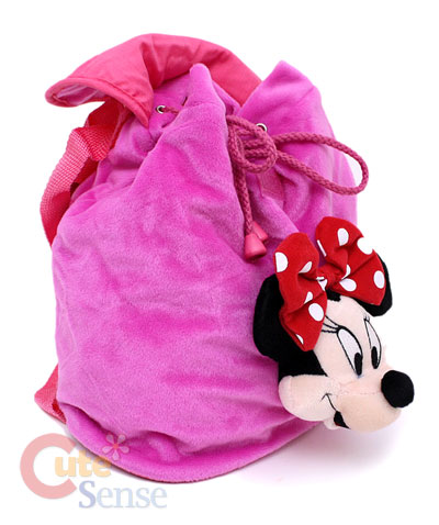 Disney Minnie Mouse PlushBackpack Bag w/Plush Doll 10  